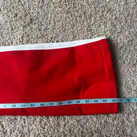 GOLDBERGH WOMEN'S HIGH END SALOPETTE SKI PANTS BIB FLAME RED NWT US 10 - Picture 9 of 9